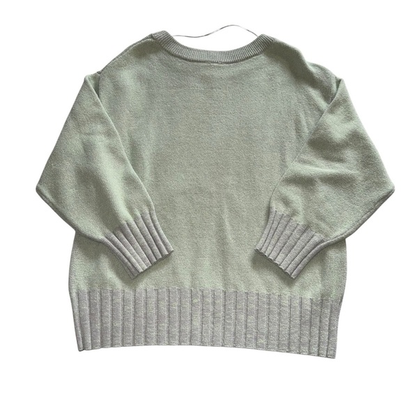 Free People Street Fair Tunic Sweater Lime Grey Combo - Picture 3 of 6